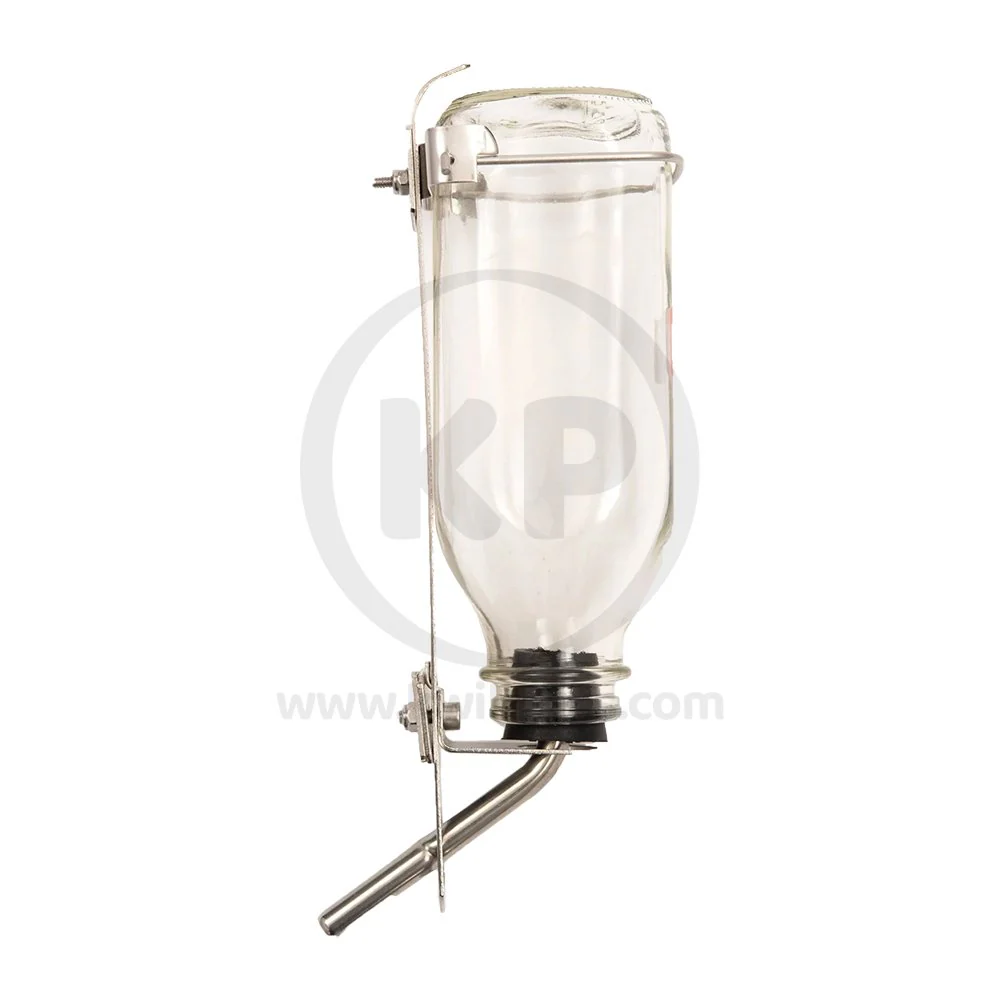 Lixit Glass Bottle with Holder Clear Silver - Image 4