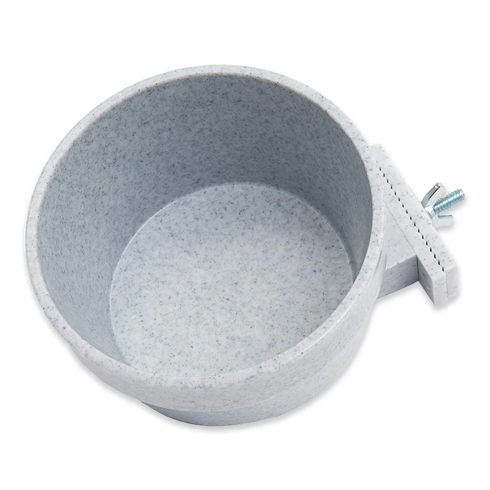 Lixit Quick Lock Crock Hanging Feeder for Small Animals Granite 20-oz