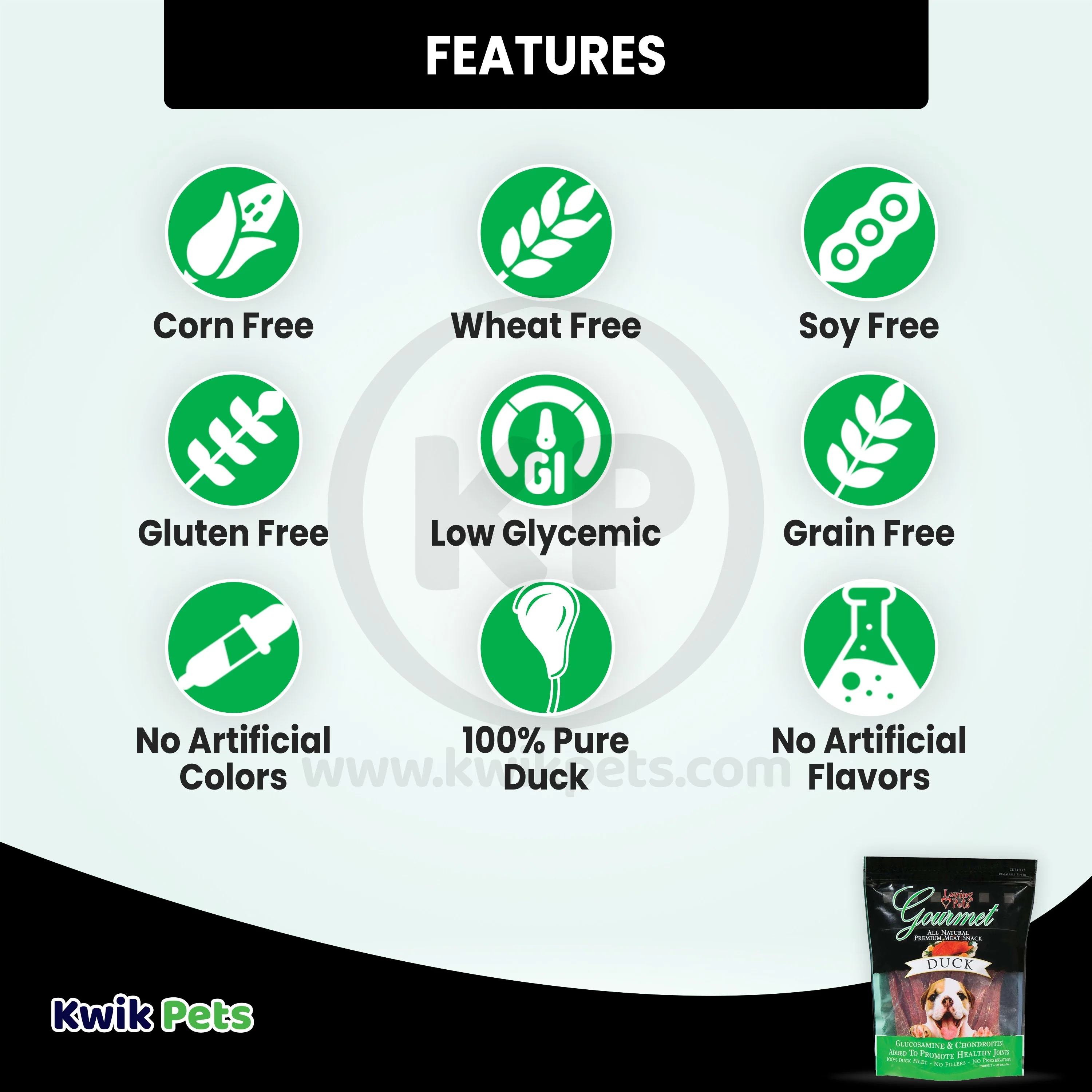 Loving Pets Gourmet Duck Filet Strips Dog Treats 12-oz - Image 2