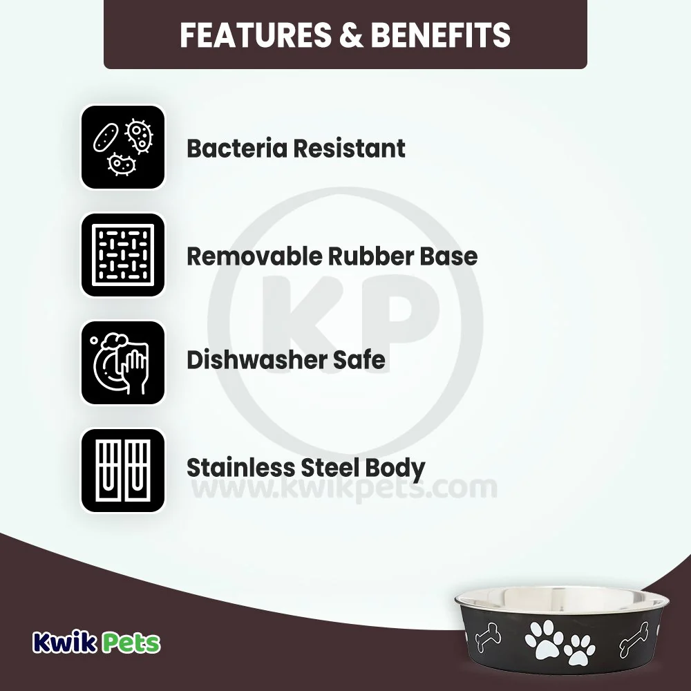 Loving Pets Classic Dog Bowl Espresso Large - Image 3