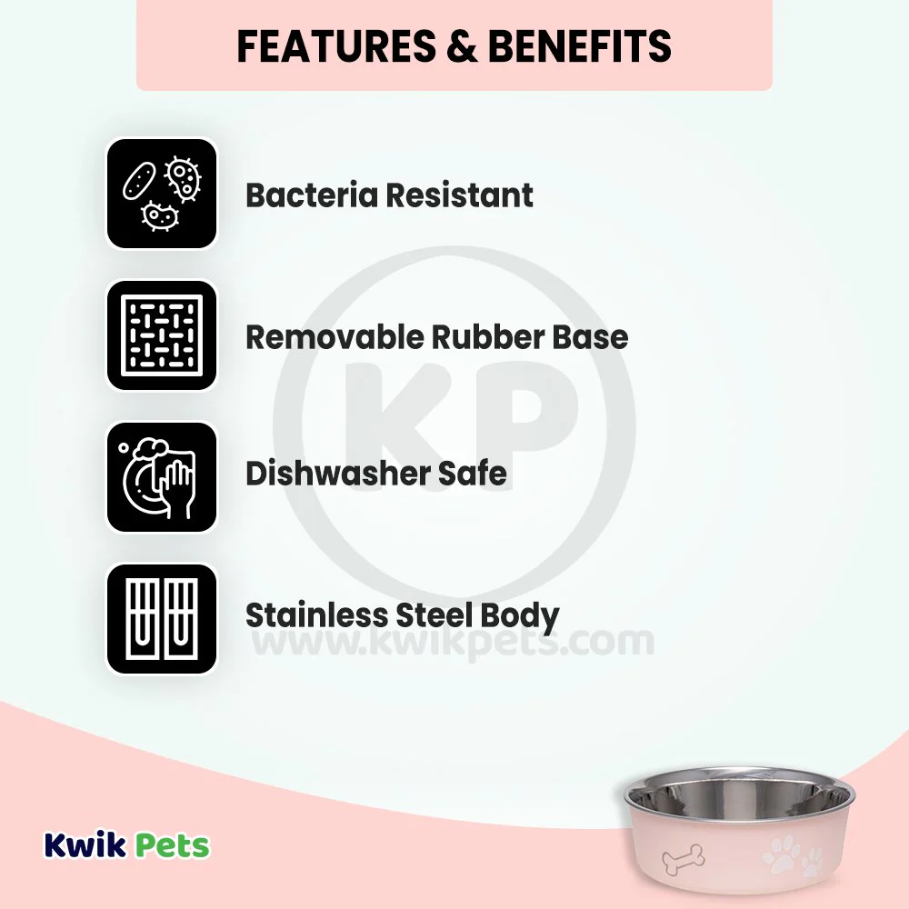 Loving Pets Classic Dog Bowl Paparazzi Pink Large - Image 2