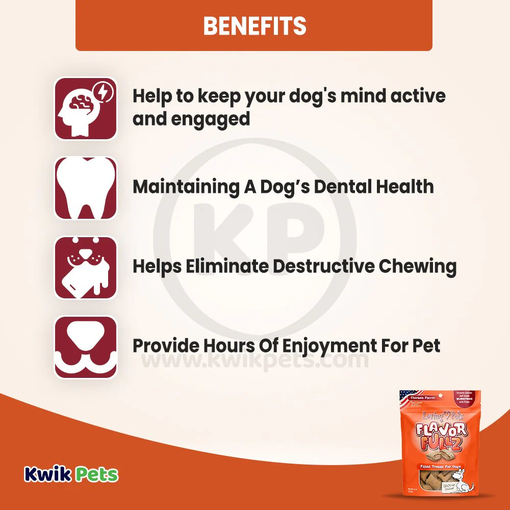 Loving Pets Flavorfullz Filled Dog Treats Chicken 6-oz - Image 4