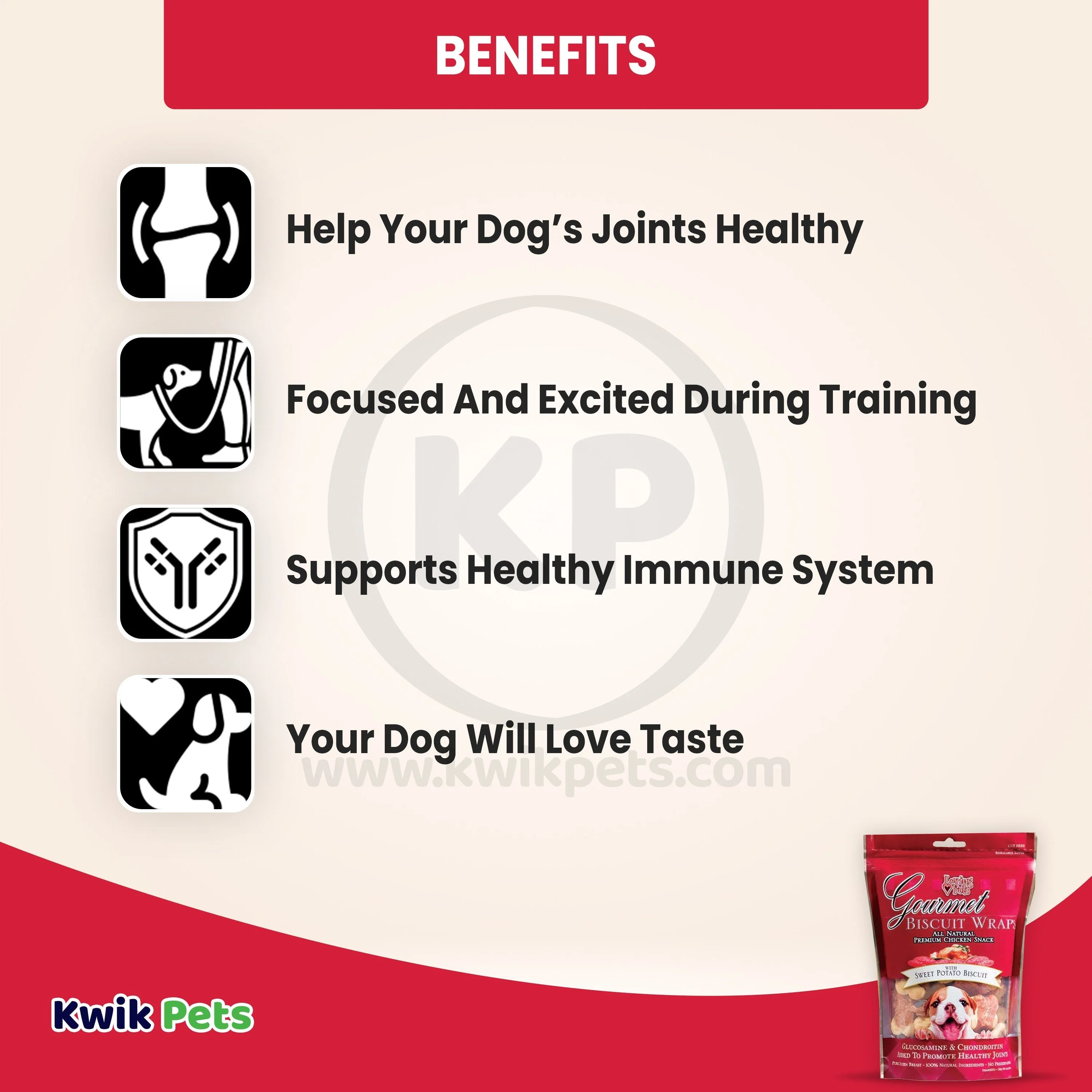 Loving Pets Gourmet Wraps Biscuit Dog Treat Sweet Potato 8-oz - Image 3