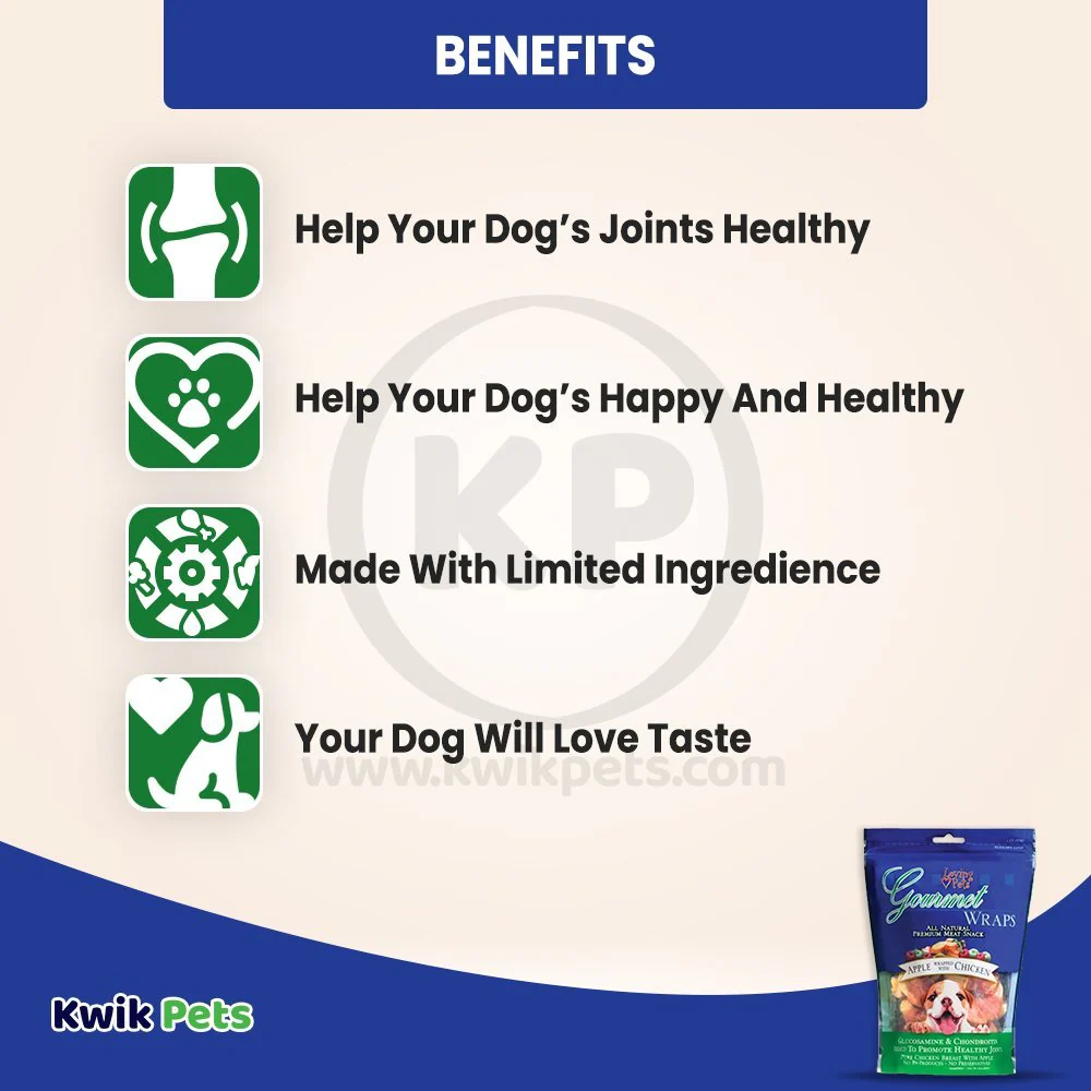 Loving Pets Gourmet Wraps Dog Treat Apple & Chicken 6-oz - Image 4