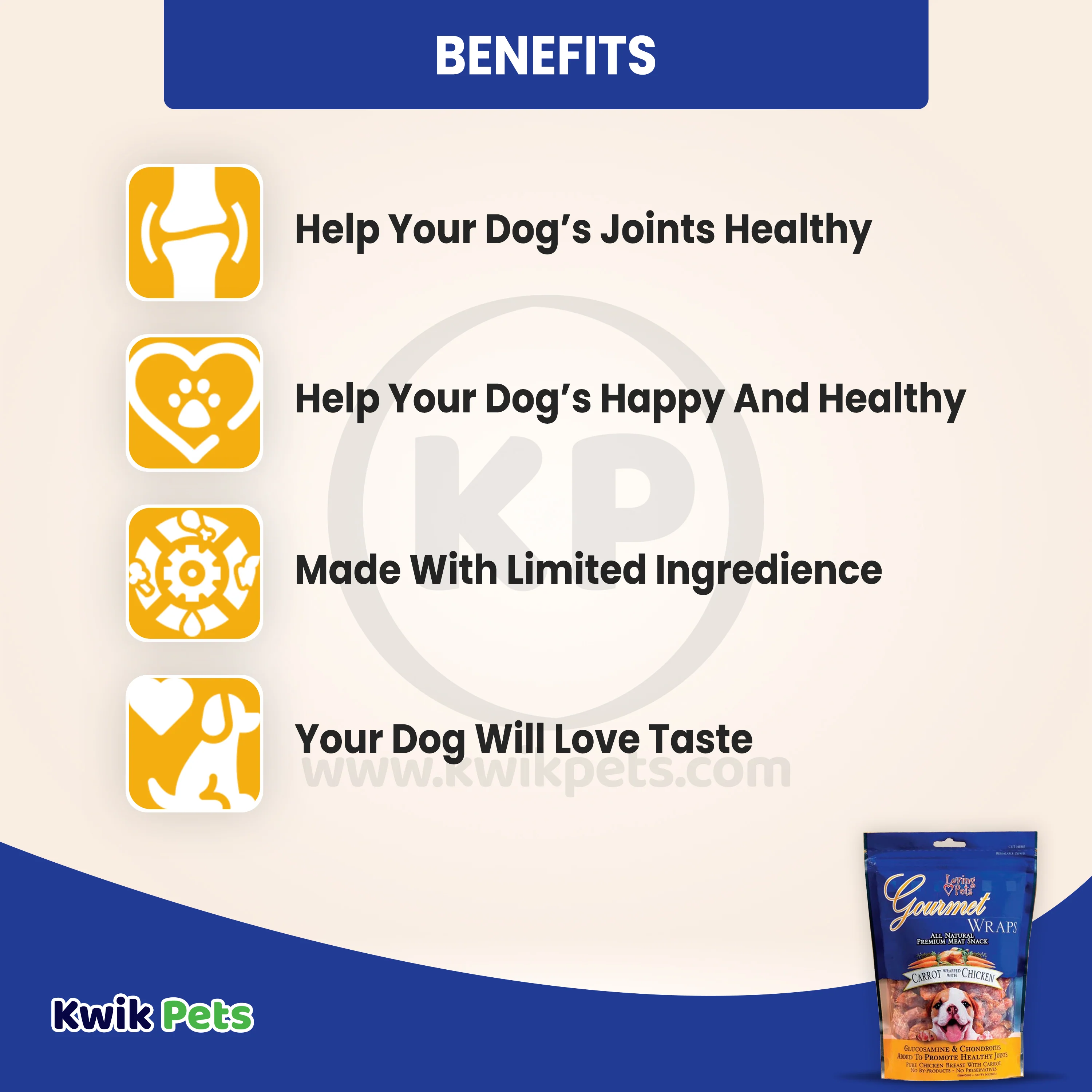 Loving Pets Gourmet Wraps Dog Treat Carrot & Chicken 6 oz - Image 3