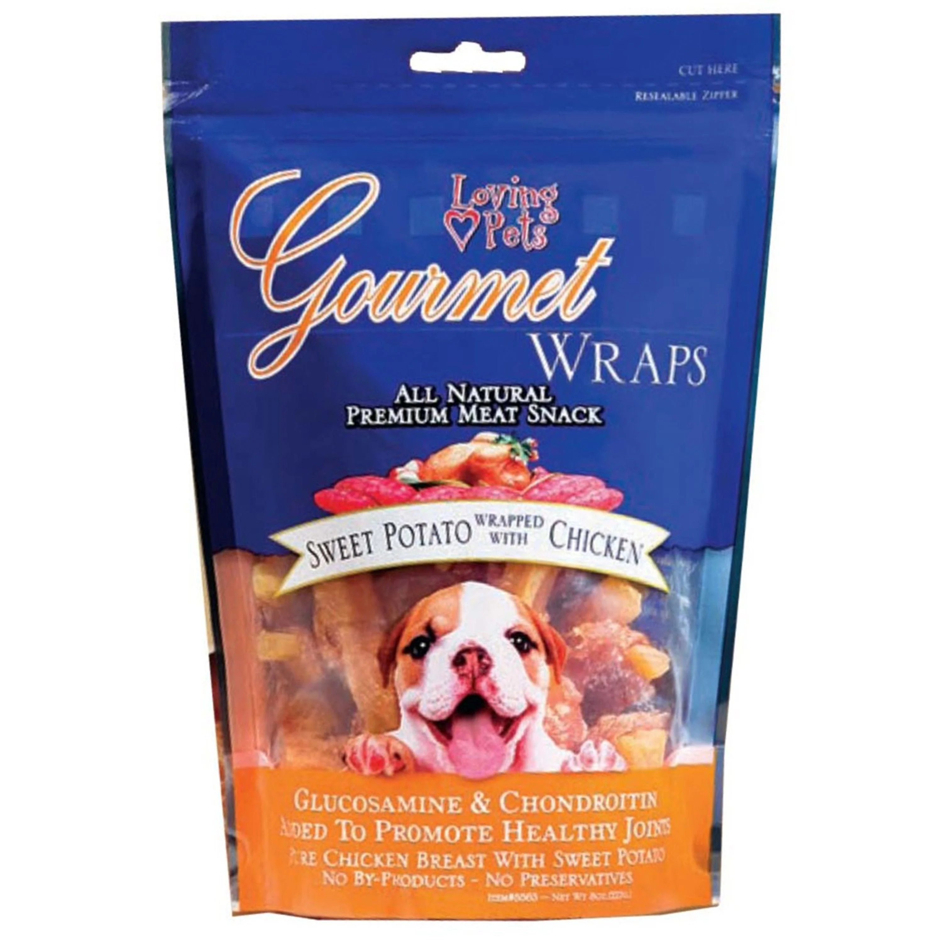Loving Pets Gourmet Wraps Dog Treat Sweet Potato & Chicken 8-oz