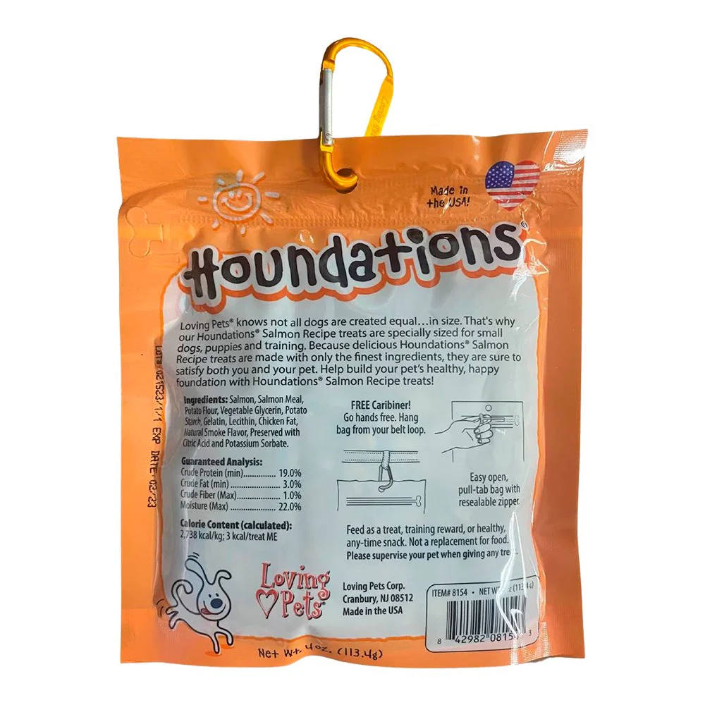 Loving Pets Houndations Small Dog & Puppy Training Treats Salmon 4-oz - Image 2