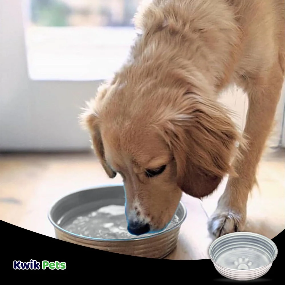 Loving Pets Le Bol Dog Bowl Parisian Grey Medium - Image 4