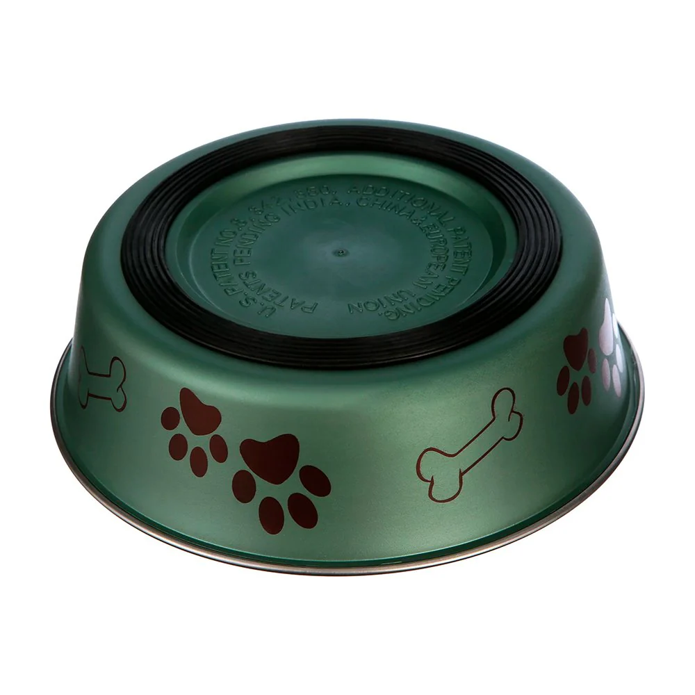 Loving Pets Metallic Dog Bowl Artichoke Medium - Image 2