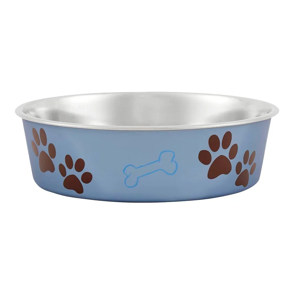 Loving Pets Metallic Dog Bowl Blueberry Medium