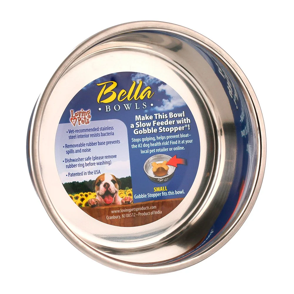 Loving Pets Metallic Dog Bowl Blueberry Small - Image 4