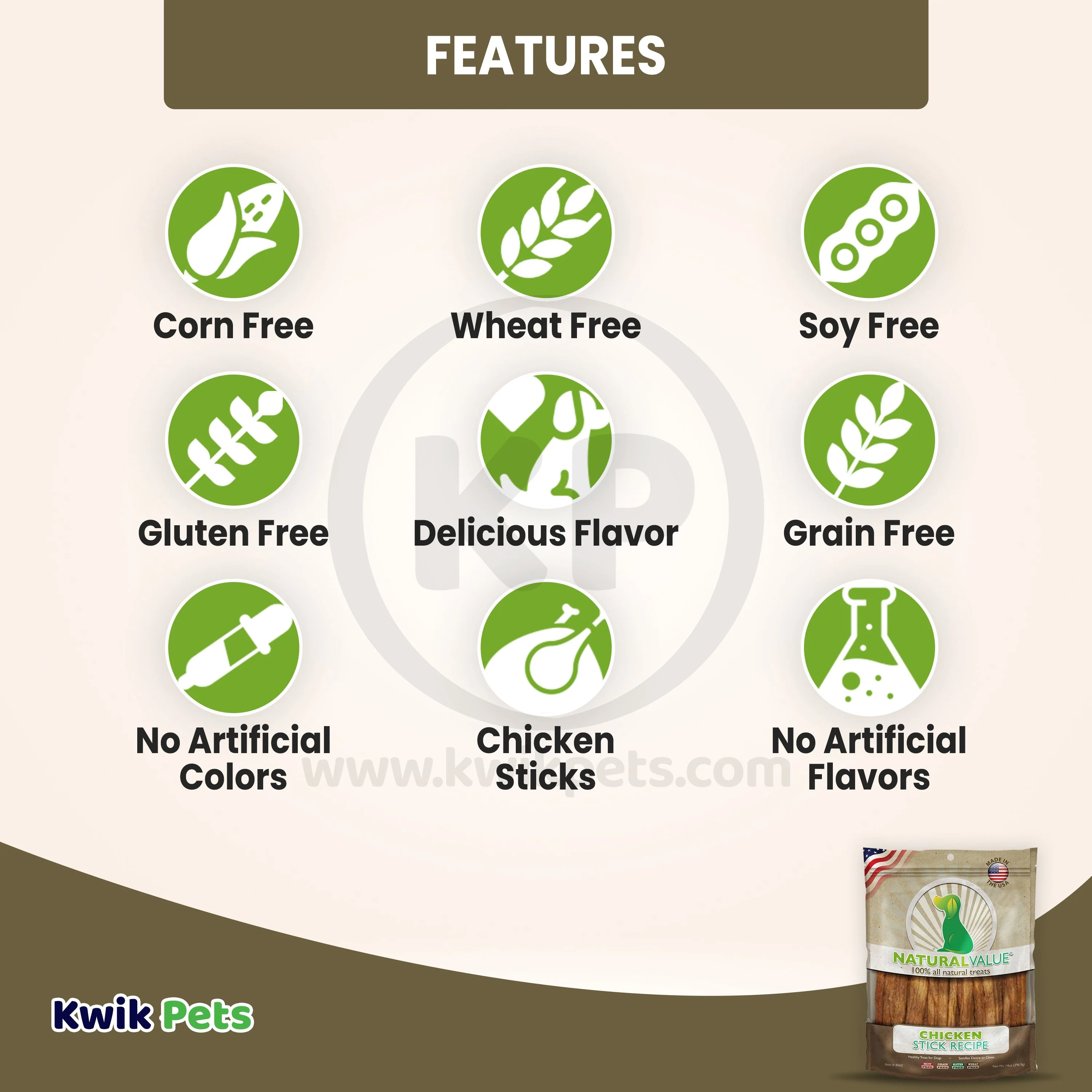 Loving Pets Natural Value Chicken Sticks Dog Treat 14-oz - Image 2
