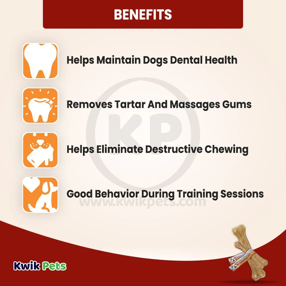 Loving Pets Pressed Rawhide Bone Dog Treat 8-in - Image 3