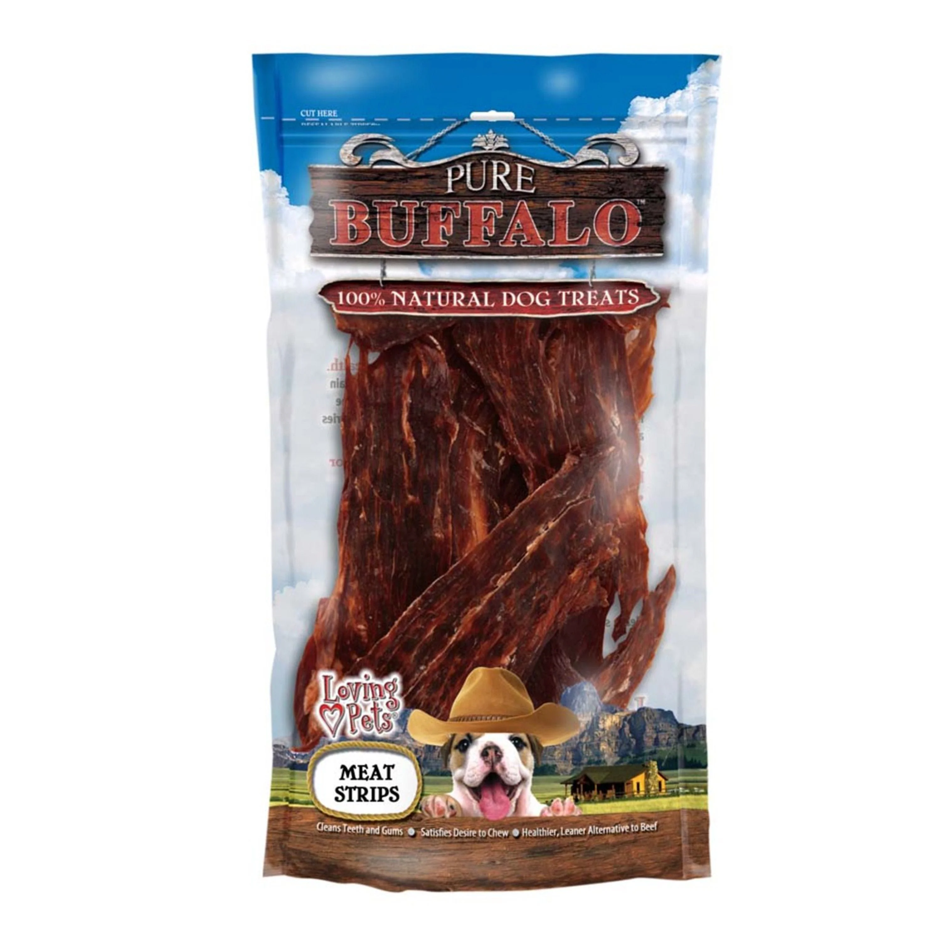 Loving Pets Pure Buffalo Meat Strips Dog Treat 3.5-oz