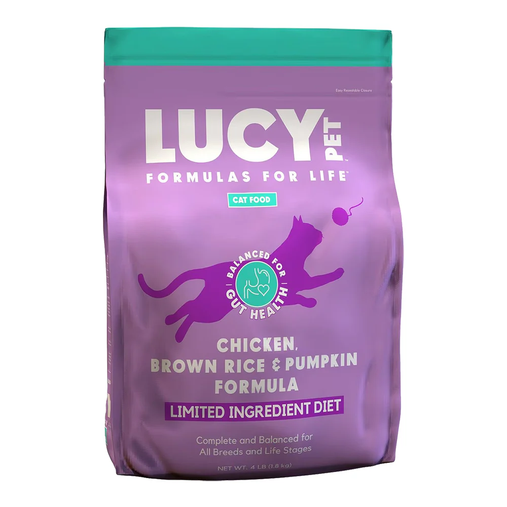 Lucy Pet Products Formulas for Life Dry Cat Food Chicken Brown Rice & Pumpkin 4-lb