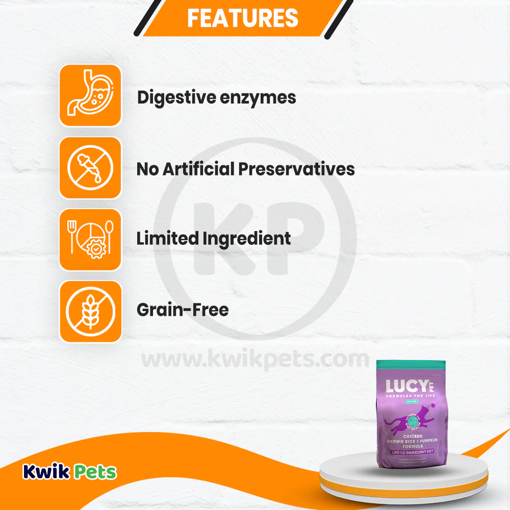 Lucy Pet Products Formulas for Life Dry Cat Food Chicken Brown Rice & Pumpkin 4-lb - Image 3