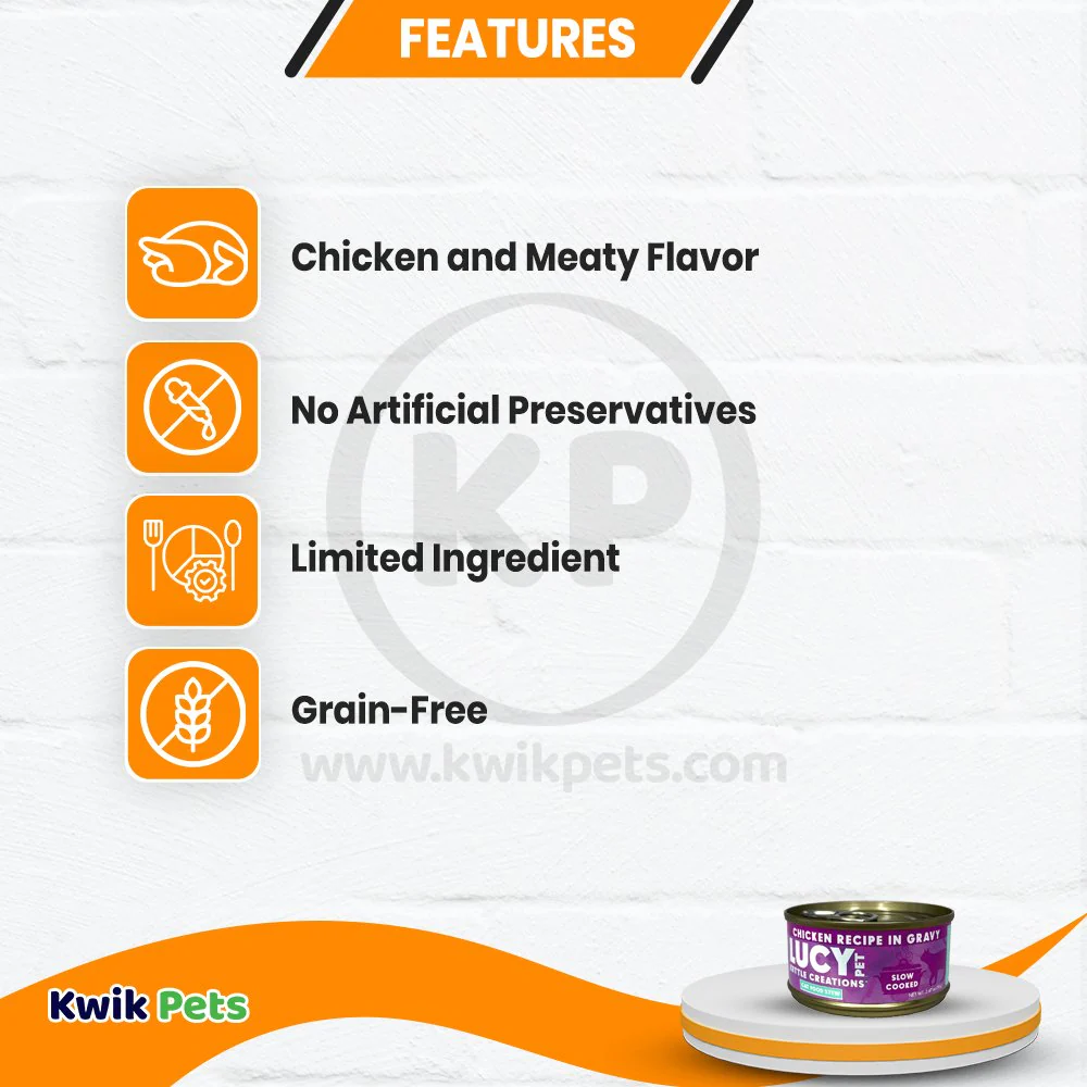 Lucy Pet Products Kettle Creations Wet Cat Food Chicken 2.47-oz - Image 3