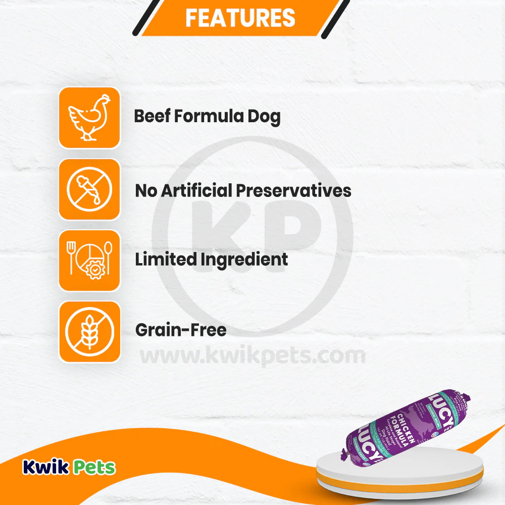 Lucy Pet Products Original Recipe Dog Food Roll Chicken Formula 1-lb - Image 3