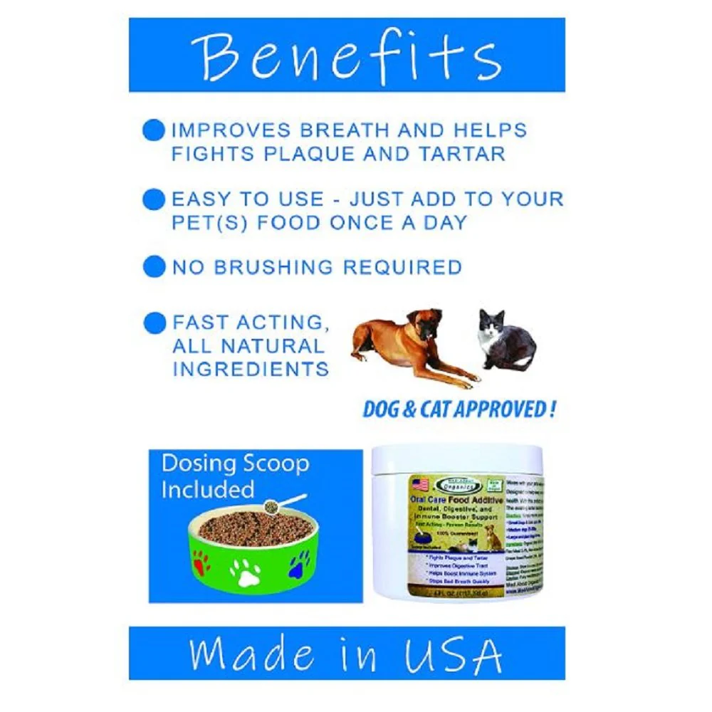 Mad About Organics Oral Care Food Additive for Dogs & Cats 4-oz - Image 3