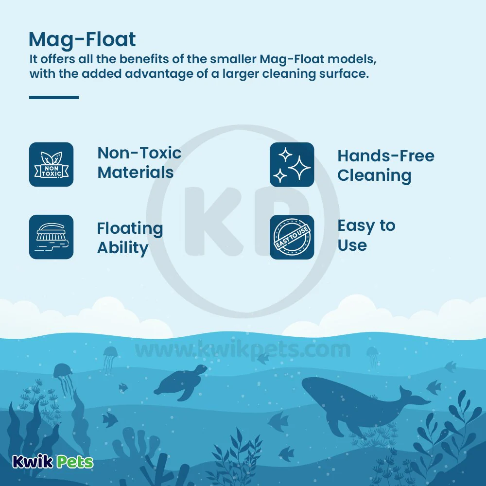 Mag-Float Floating Magnet Acrylic Aquarium Cleaner Large+ - Image 2