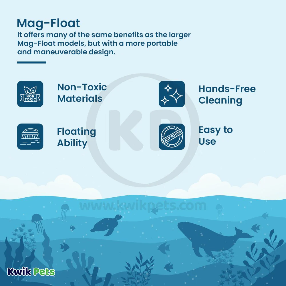 Mag-Float Floating Magnet Acrylic Aquarium Cleaner Small - Image 2