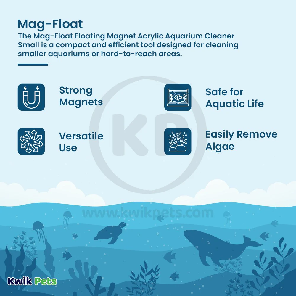 Mag-Float Floating Magnet Acrylic Aquarium Cleaner Small - Image 3