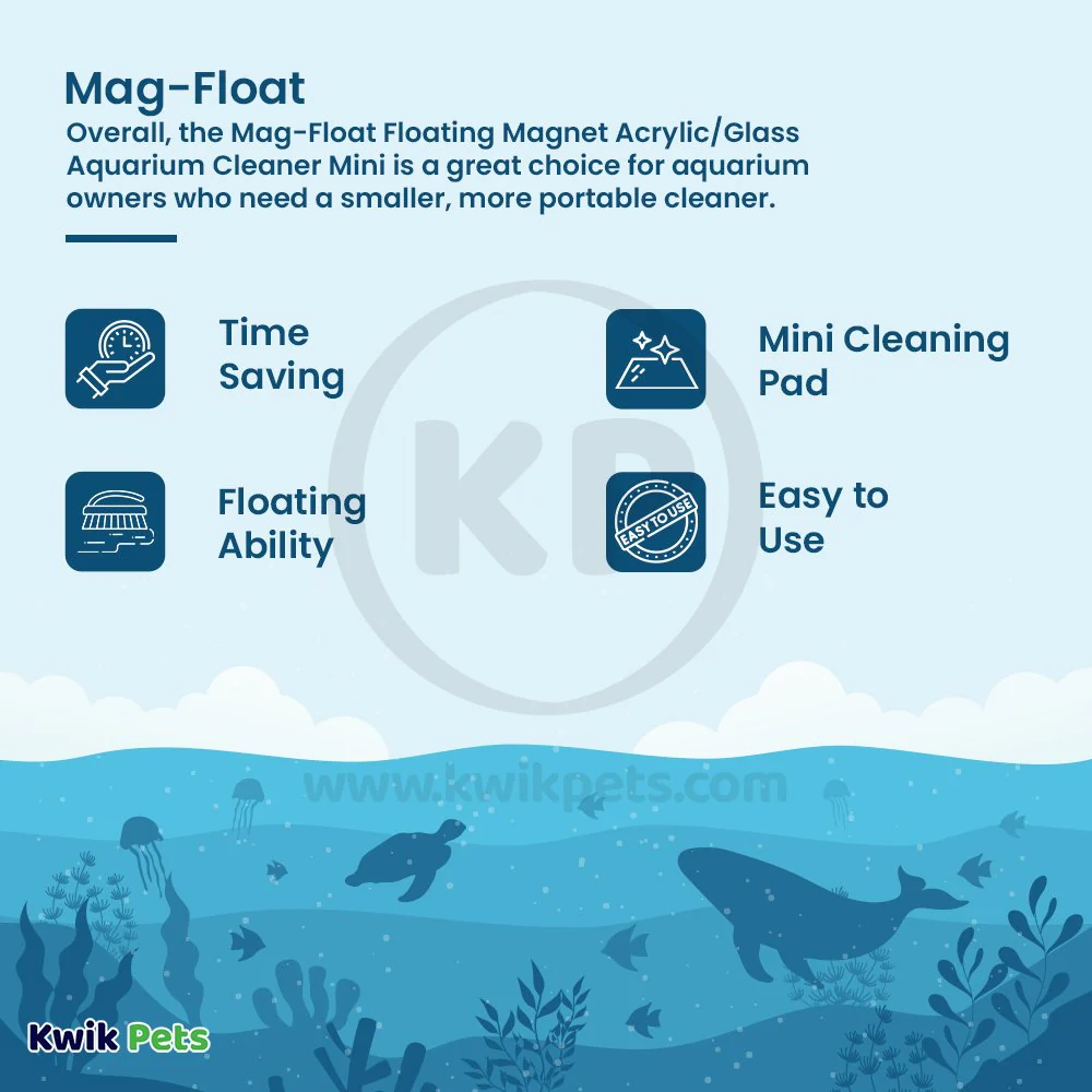 Mag-Float Floating Magnet Acrylic/Glass Aquarium Cleaner Mini - Image 3
