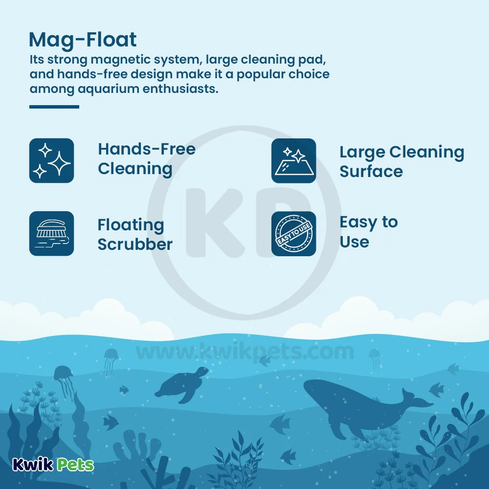 Mag-Float Floating Magnet Glass Aquarium Cleaner Large - Image 2