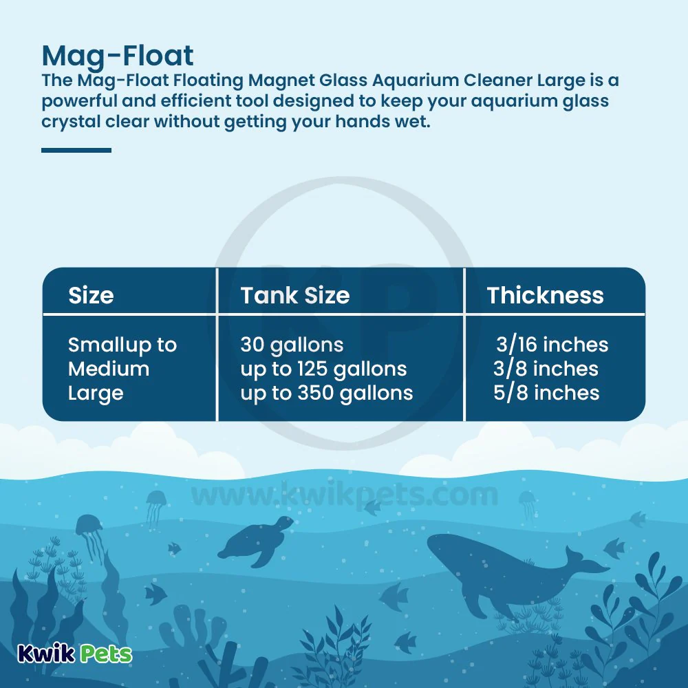 Mag-Float Floating Magnet Glass Aquarium Cleaner Large - Image 6