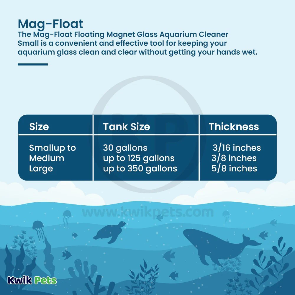 Mag-Float Floating Magnet Glass Aquarium Cleaner Small - Image 6