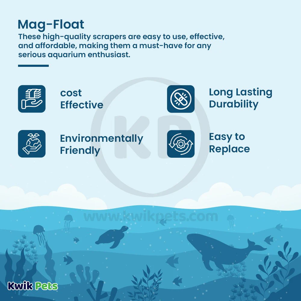 Mag-Float Replacement Scrapers for Glass Aquariums Grey/White Large & Large+ 2 Count - Image 2