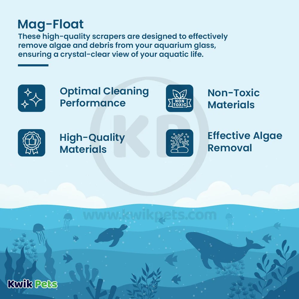 Mag-Float Replacement Scrapers for Glass Aquariums Grey/White Large & Large+ 2 Count - Image 3