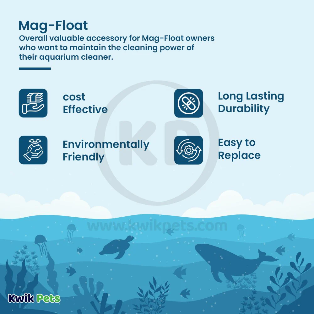 Mag-Float Scraper Blades for Floating Magnet Glass Aquarium Cleaner Small & Medium 2 Count - Image 2