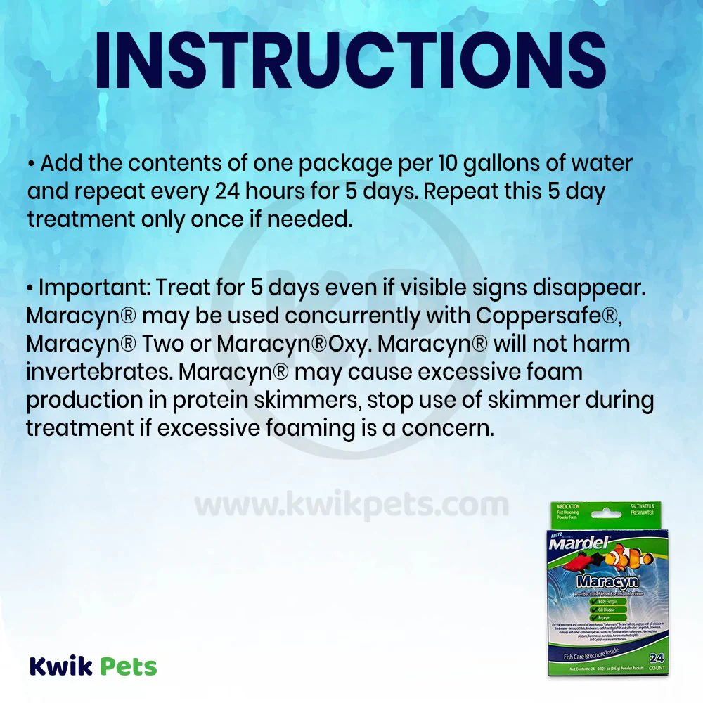 Mardel Maracyn Antibacterial Medication 24 Count 0.021-oz - Image 4