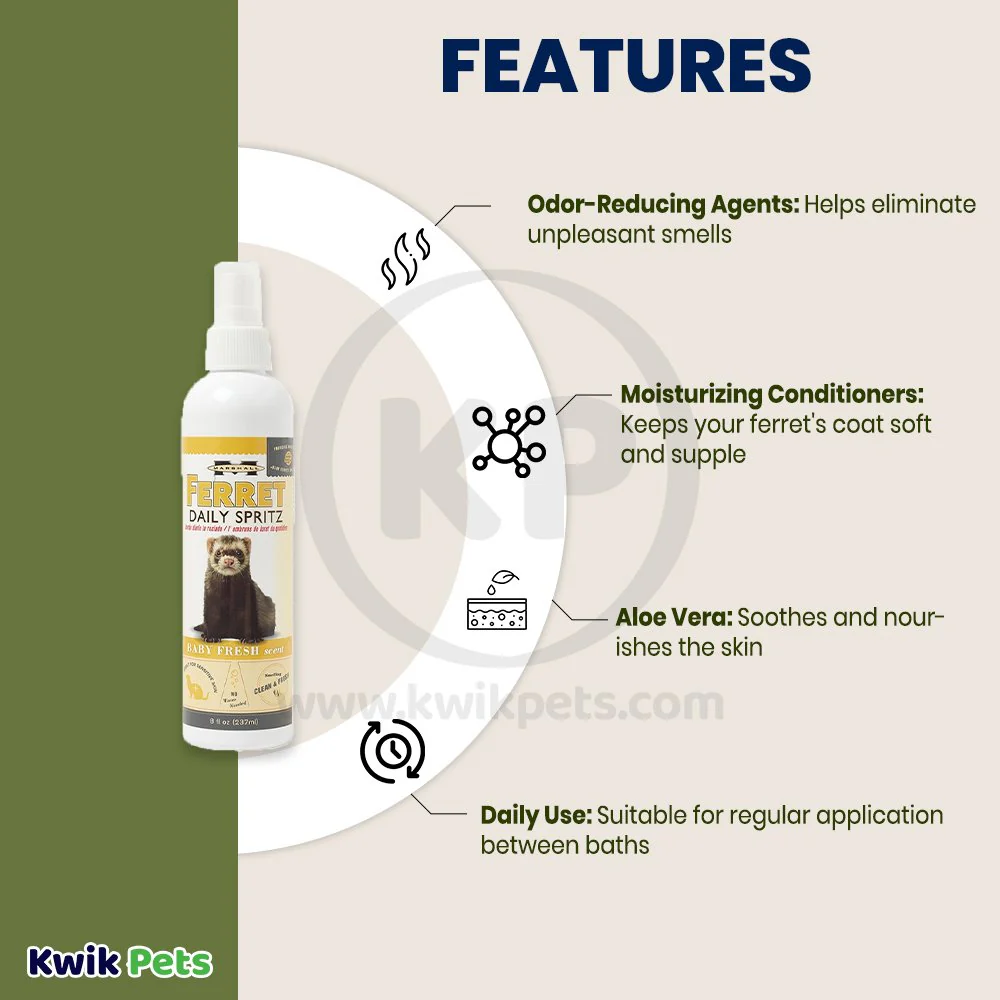Marshall Pet Products Ferret Daily Spritz Baby Fresh Scent Odor Control Spray 8-oz - Image 3