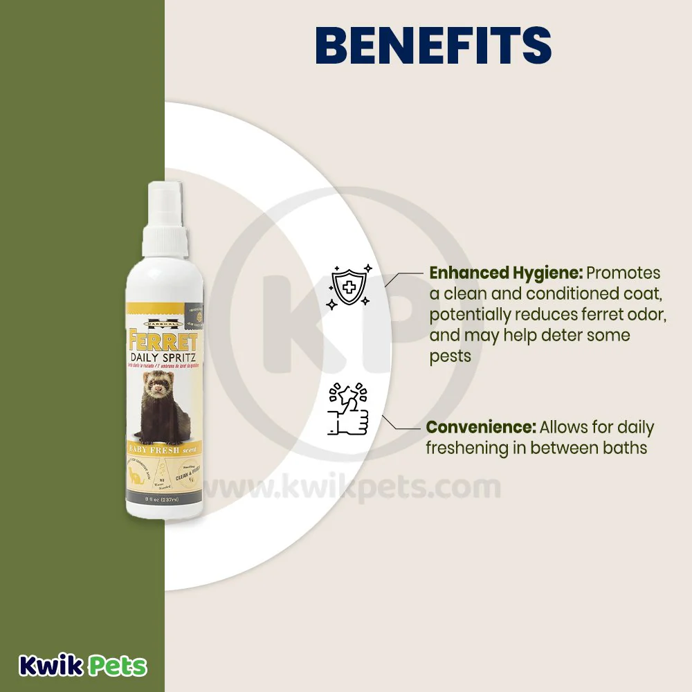 Marshall Pet Products Ferret Daily Spritz Baby Fresh Scent Odor Control Spray 8-oz - Image 4