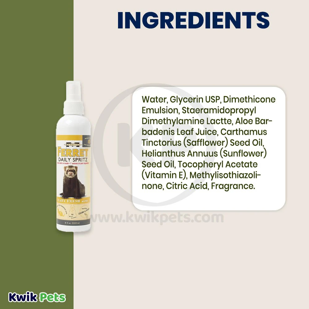 Marshall Pet Products Ferret Daily Spritz Baby Fresh Scent Odor Control Spray 8-oz - Image 5