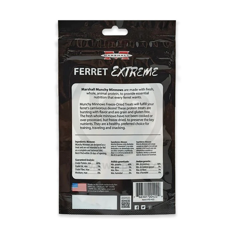 Marshall Pet Products Ferret Extreme Munchy Minnows Freeze-Dried Treats 0.3-oz - Image 2