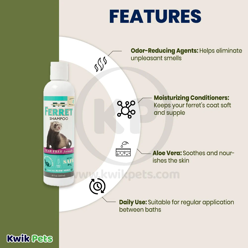 Marshall Pet Products Tear Free Ferret Shampoo with Aloe Vera 8-oz - Image 3