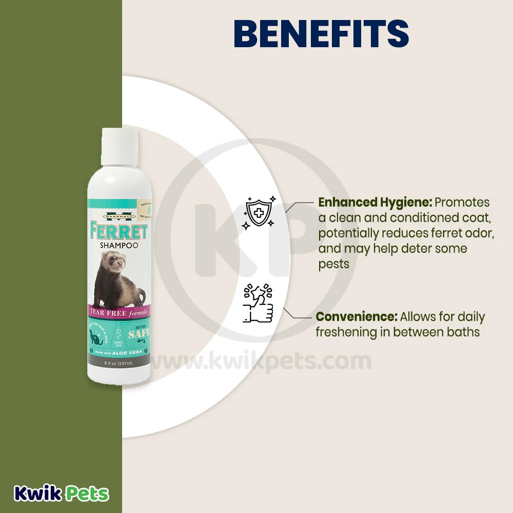 Marshall Pet Products Tear Free Ferret Shampoo with Aloe Vera 8-oz - Image 4