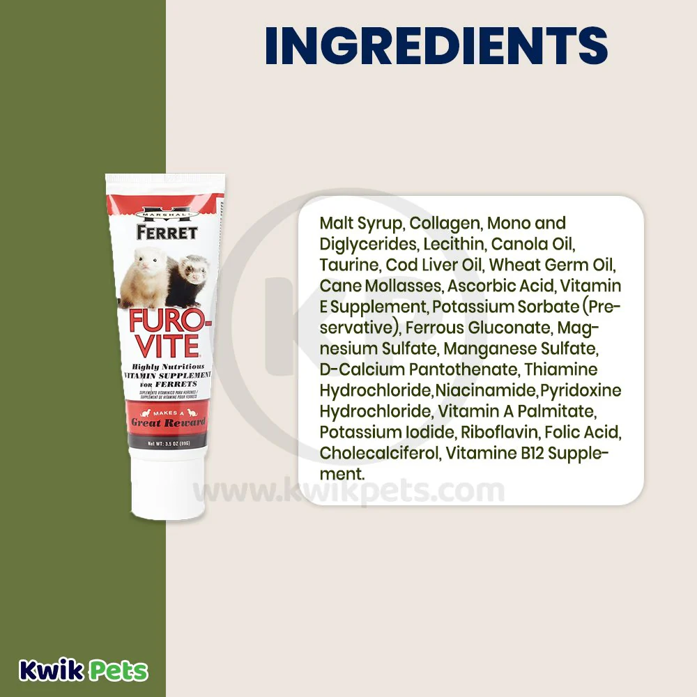 Marshall Pet Products Furo-Vite Highly Nutritious Vitamin Supplement for Ferrets 3.5-oz - Image 5
