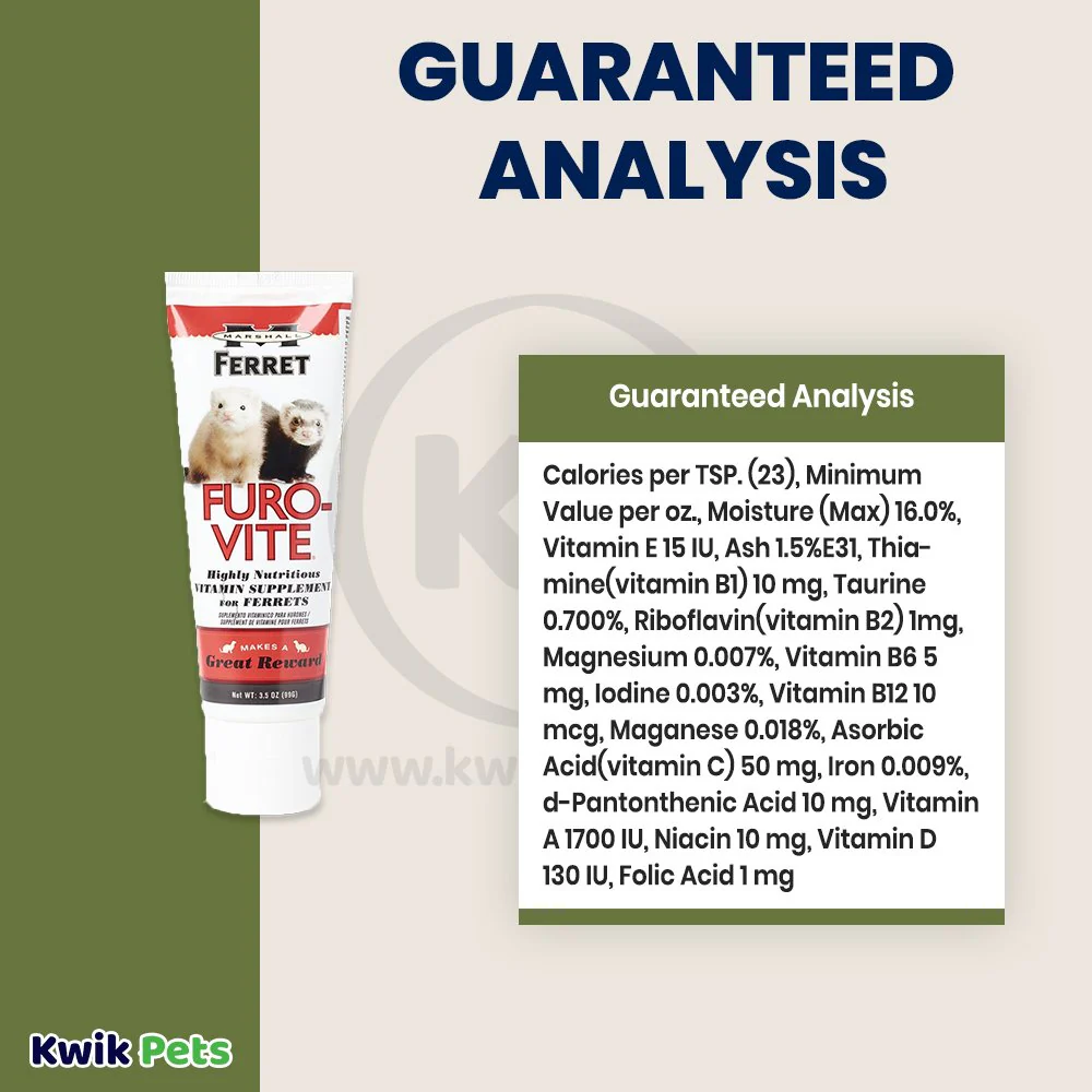 Marshall Pet Products Furo-Vite Highly Nutritious Vitamin Supplement for Ferrets 3.5-oz - Image 6