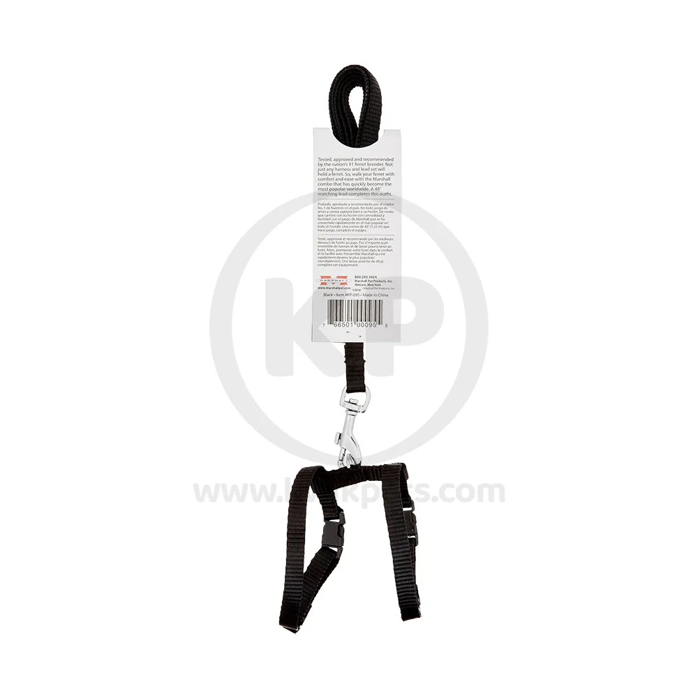 Marshall Pet Products Ferret Harness & Lead Set Black - Image 2