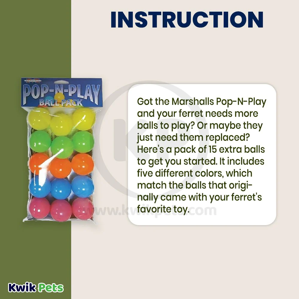 Marshall Pop-N-Play Ball Pack for Ferrets 15 Count - Image 5