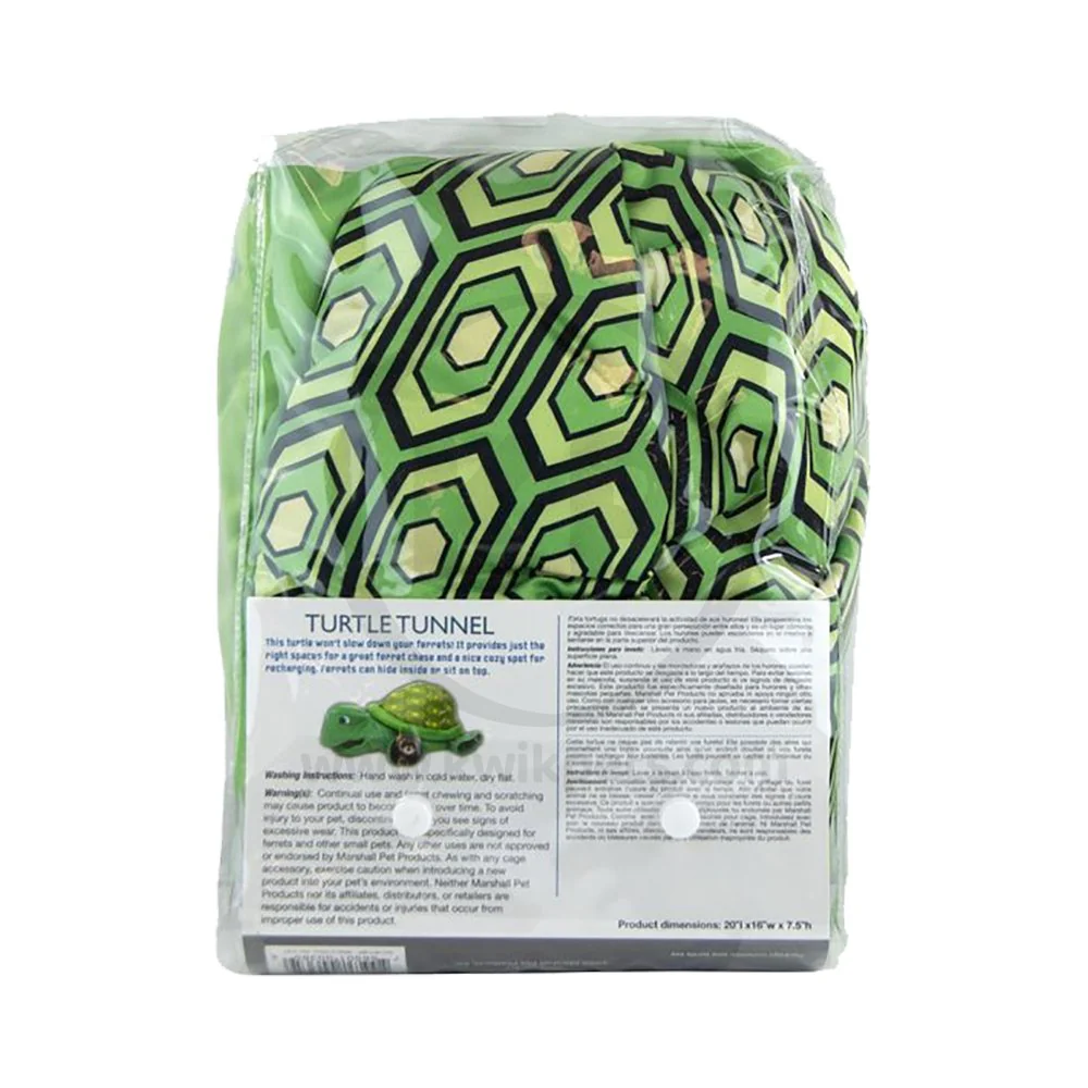 Marshall Pet Products Ferret Turtle Tunnel Toy Green One Size - Image 2