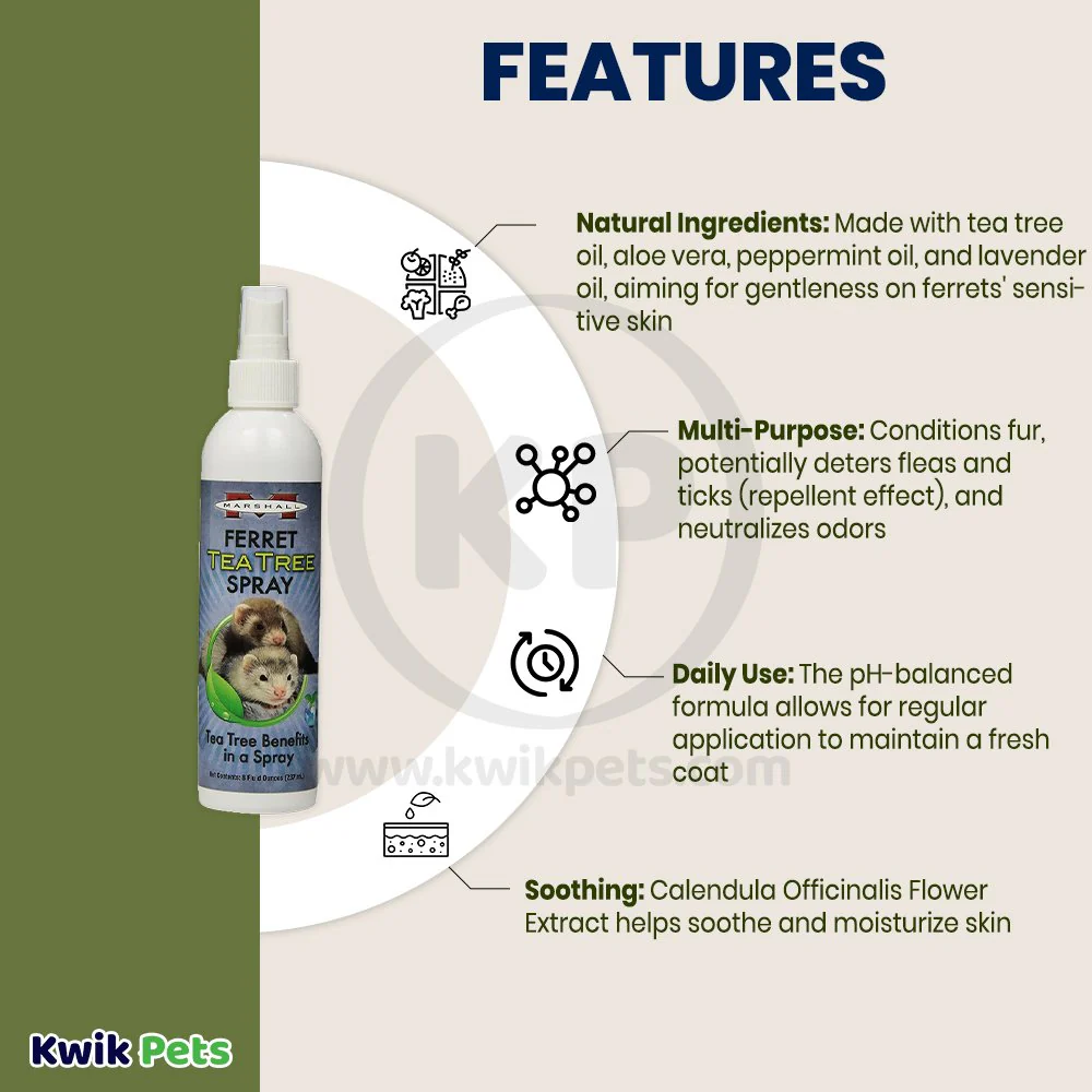 Marshall Pet Products Tea Tree Ferret Tick Spray 8-oz - Image 3