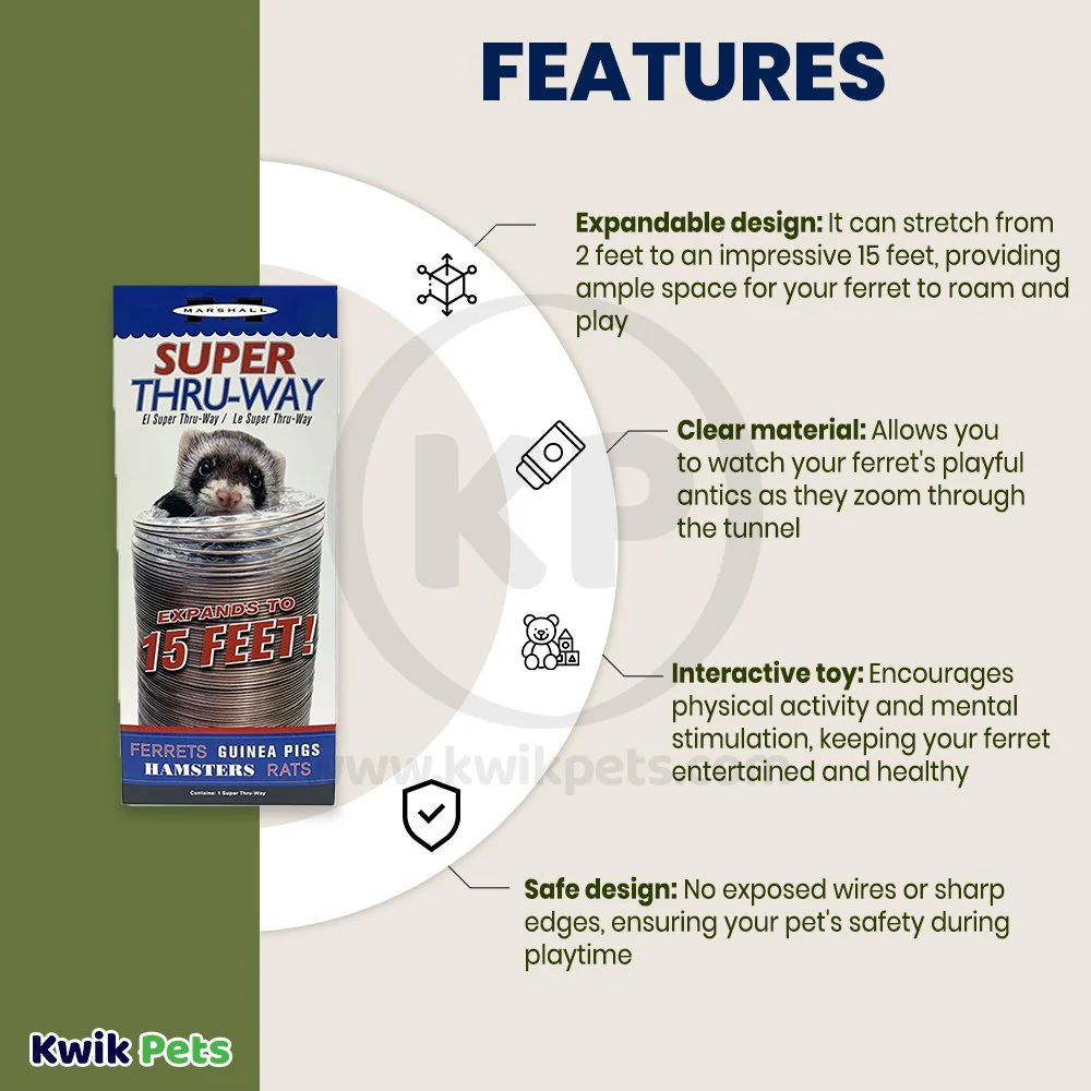 Marshall Pet Products Ferret Super Thru-Way Tunnel Toy Copper 15-ft - Image 3