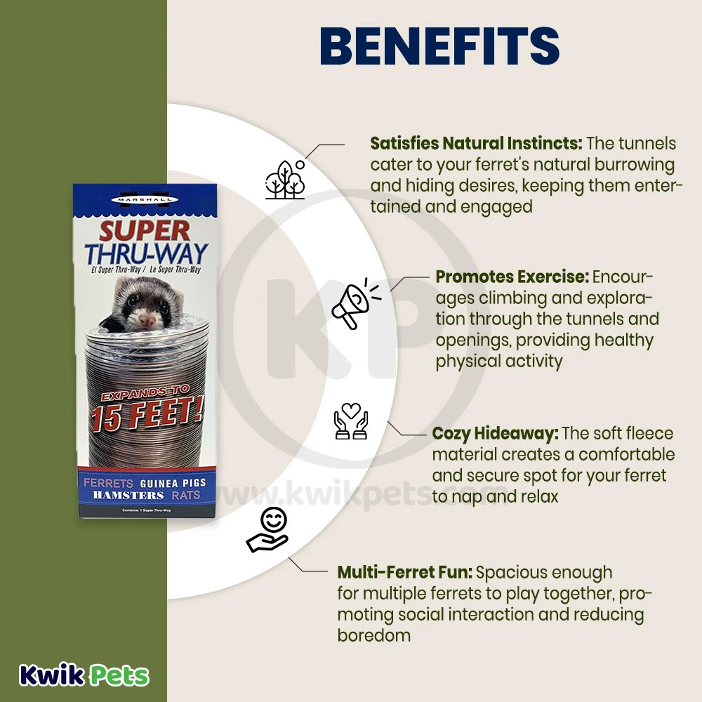 Marshall Pet Products Ferret Super Thru-Way Tunnel Toy Copper 15-ft - Image 4