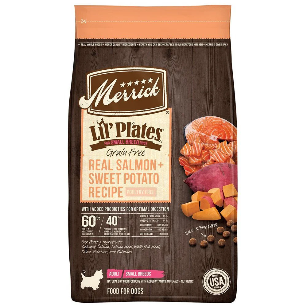 Merrick Lil' Plates Grain Free Salmon & Sweet Potato Recipe Small Breed Dry Dog Food 4-lb