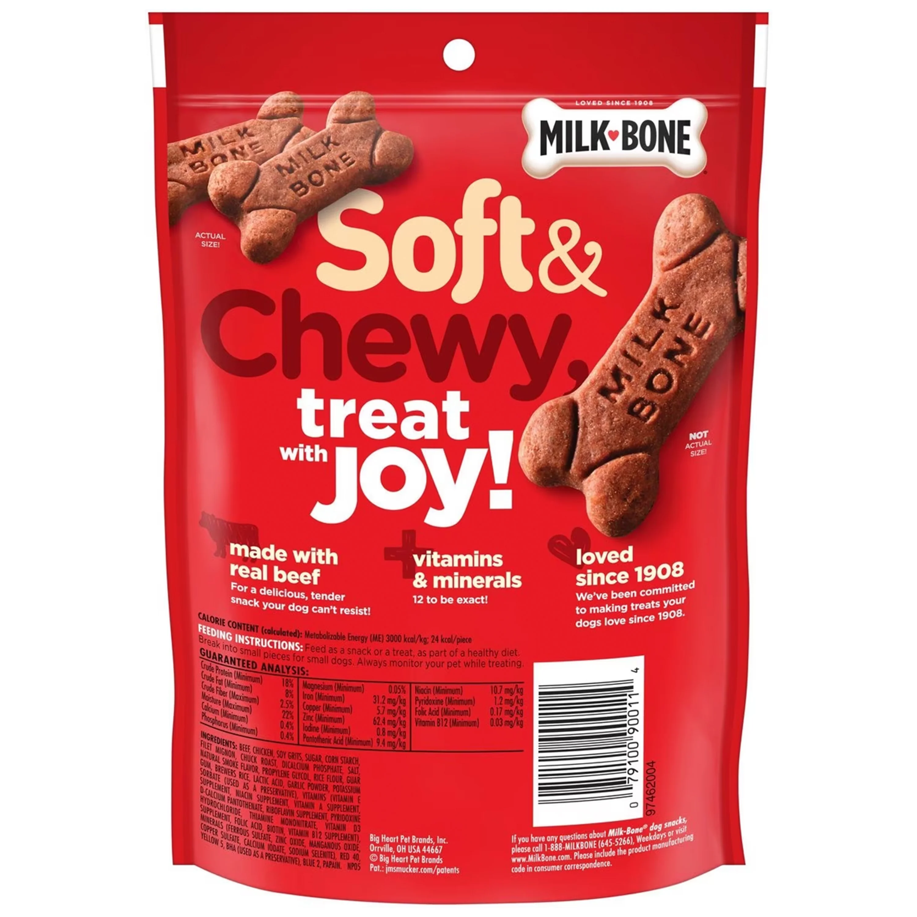 Milk-Bone Soft & Chewy Beef & Filet Mignon Dog Treats 5.6-oz - Image 2
